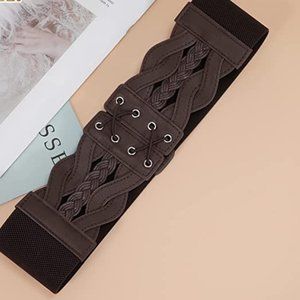 Women Elastic Wide Dress Belt 50S Stretchy Vintage Waist Cinch Belt